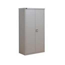 Trexus Plus Office Cupboard Tall 3-Shelf W915xD460xH1780mm Grey Ref STD703618COM