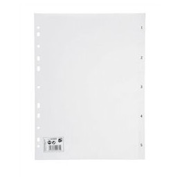 5 Star Index Multipunched 120 micron Polypropylene 1-5 A4 White