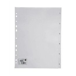 5 Star Index Multipunched 120 micron Polypropylene 1-6 A4 White