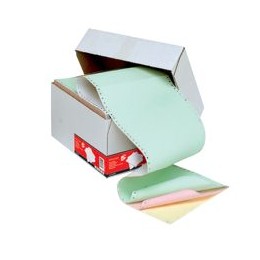 5 Star Listing Paper 4-Part NCR 11inchx241mm Plain/Perf 4 Colours [500 Sheets]