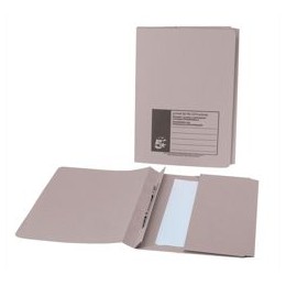 5 Star Flat File with Pocket Recycled Manilla 315gsm 38mm Foolscap Buff [Pack 25]