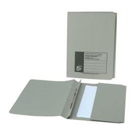 5 Star Flat File with Pocket Recycled Manilla 315gsm 38mm Foolscap Green [Pack 25]
