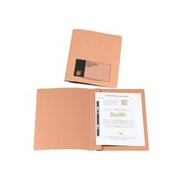 5 Star Flat File Recycled Manilla 315gsm 38mm Foolscap Orange [Pack 50]