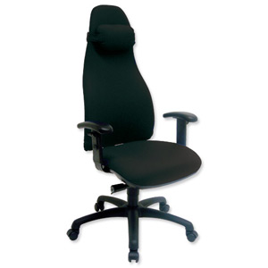 Adroit Posture Very High Back Executive Armchair Seat W520xD480xH470-550mm Black