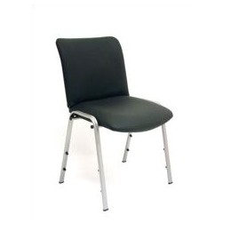 Trexus Yale Side Chair Backrest 390mm Seat W480xD470xH480mm Leather/Chrome Ref