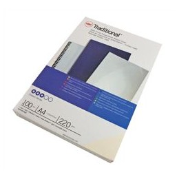 GBC 220g Econ Gloss Cover White Pk100