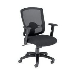 Influx Task Mesh Back Armchair Seat W500xD480xH450-550mm Black Ref 10892-02