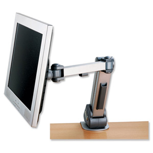 Compucessory Monitor Arm for One Screen 14-17 inch TFT LCD Monitor 12Kg Maximum Silver-Grey Ref CCS25350