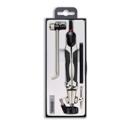 Rotring Compass Set 6 Piece with Extension Bar plus Ruling Pen and Extra Bow Compass Ref S0676560