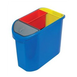 Exacompta Recycling Waste Bin Expert Plus W480xD240xH365mm 25.3 Litre Overall Capacity Ref 451399D