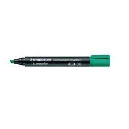 Staedtler Lumocolor Permanent Marker Chisel Tip 2-5mm Line Green Ref 3505 [Pack 10]