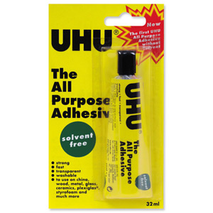 UHU All Purpose Glue Strong Solvent-free Washable 32ml Ref 44931