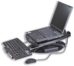 Compucessory Notebook Swivel Stand Height Adjustable Swivels & Tilts W352xD469xH134mm Black Ref CCS00500