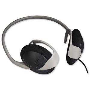 Compucessory Stereo Back Headphones Digital 35mm Cone Drivers Mylar Cord 1.2m 20-20Khz Ref CCS55224