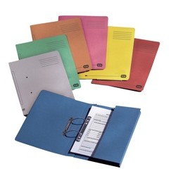 Elba Stratford Transfer Spring File Recycled Pocket 315gsm 32mm Foolscap Red Ref 100090278 [Pack 25]