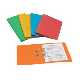 Elba Bright Transfer Spring File with Pocket 315gsm Foolscap Assorted Ref 100090189 [Pack 10]