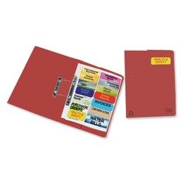 Elba Fusion Transfer Spring Pocket File Recycled Manilla 380gsm Foolscap Red Ref 100092114 [Pack 25]