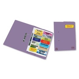 Elba Fusion Transfer Spring Pocket File Recycled Manilla 380gsm Foolscap Mauve Ref 100092115 [Pack 25]