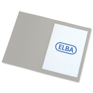 Elba Square Cut Folder Recycled Mediumweight 250gsm Foolscap Grey Ref 100092118 [Pack 100]
