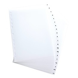 Elba Polypropylene Index Europunched A4 A-Z  White Ref 100204726