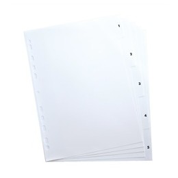 Elba Polypropylene Index Europunched A4 1-5 White Ref 100204803
