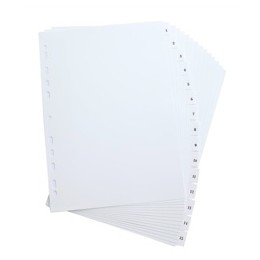Elba Polypropylene Index Europunched A4 1-15 White Ref 100204779