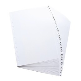 Elba Polypropylene Index Europunched A4 1-31 White Ref 100204793