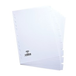 Elba Dividers Europunched 10-Part A4 White Ref 100204881