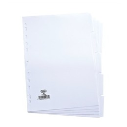 Elba Dividers Europunched 5-Part A4 White Ref 100204880