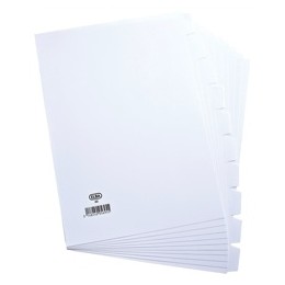 Elba Card Divider Unpunched 10-Part A4 White Ref 400007503 [Pack 25]