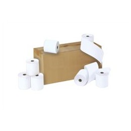 Credit Card Rolls Carbonless 2-ply 57x55x12.7mm Length 16m White and Yellow Ref CC10 [Pack 20]
