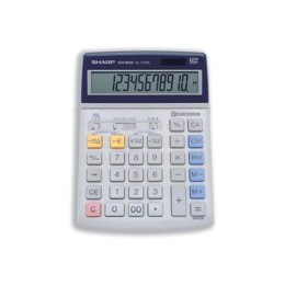 Sharp Calculator Tax Euro Desktop Tax Battery/Solar-power 12 Digit 140x195x22.5mm Ref EL2125C
