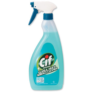 Cif Professional Glass and Stainless Steel Cleaner Trigger Spray 750ml Ref Y04423[Pack 2]