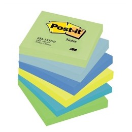 3M PostIt Cool Neon Rainbow Pk6 76x76mm