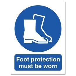 Stewart Superior Foot Protection Must Be Worn Self Adhesive Sign Ref M003SAV
