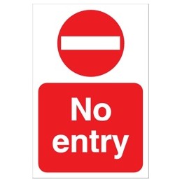 Stewart Superior No Entry Sign for Outdoor Use Foamboard Ref FB024