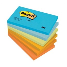 3M PostIt Cool Pastel Rainbow Pk6 76x127mm
