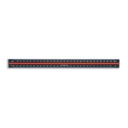 Linex Scale Ruler Triangular Aluminium Colour-coded Scales 1-1 to 1-2500 Ref LXH382