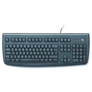 Logitech Deluxe 250 Keyboard USB Sturdy Vista-compatible Black Ref 967738-0120