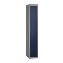 Bisley Locker Deep Steel 1-Door W305xD457xH1802mm Goose Grey/Blue Ref CLK181-7339