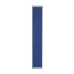 Bisley Locker Deep Steel 4-Door W305xD457xH1802mm Goose Grey/Blue Ref CLK184-7339