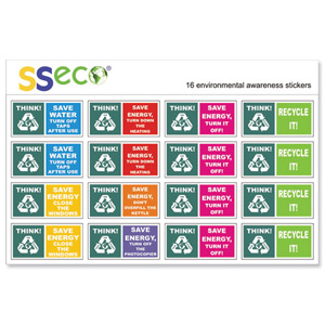 STEWART 16SHTS ENVIRO STICKERS S/ADHESIV