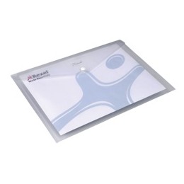 Rexel Ice Wallet Durable Polypropylene Popper-seal A4 Translucent Clear Ref 2101660 [Pack 5]
