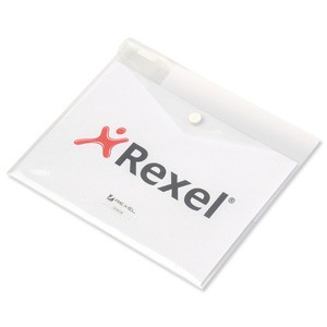 Rexel Ice Wallet Durable Polypropylene Popper-seal ID Pocket A4 Translucent Clear Ref 2101663 [Pack 5]