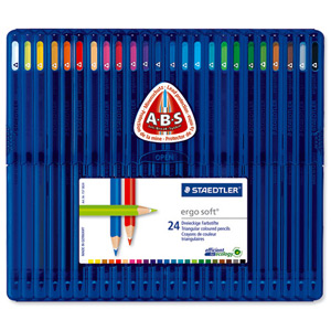 Staedtler Ergosoft Coloured Pencils ABS Anti-break System Assorted Ref 157 SB24 [Pack 24]
