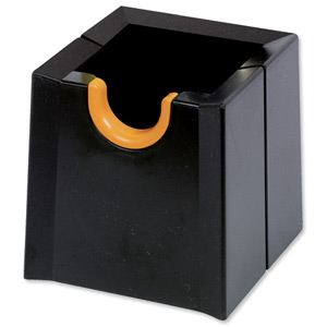 Multiform ExaPen Pen Pot Square Polystyrene Part-recycled Black and Orange Ref 786411D