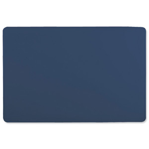 Durable Desk Mat Contoured Edge with Foam Anti-slip Backing W530xD400mm Dark Blue Ref 7102/07
