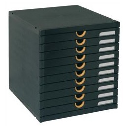 Multiform ExaModulo Filing Unit Set Polystyrene Part-recycled 10 Drawer Black and Orange Ref 291411D