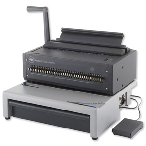 GBC WireBind E Karo 40 Wire Binding Machine Manual Binds 125 Sheets Punches 20x80gsm A4 Ref IB275968