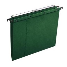 L Oblique Ultimate Suspension File Manilla Vertical 100sheet VBase Foolscap Green Ref 100330318 [Pack 25]